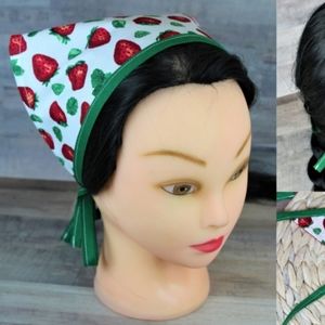 Cute Strawberry  Reversible Hair Hankerchief